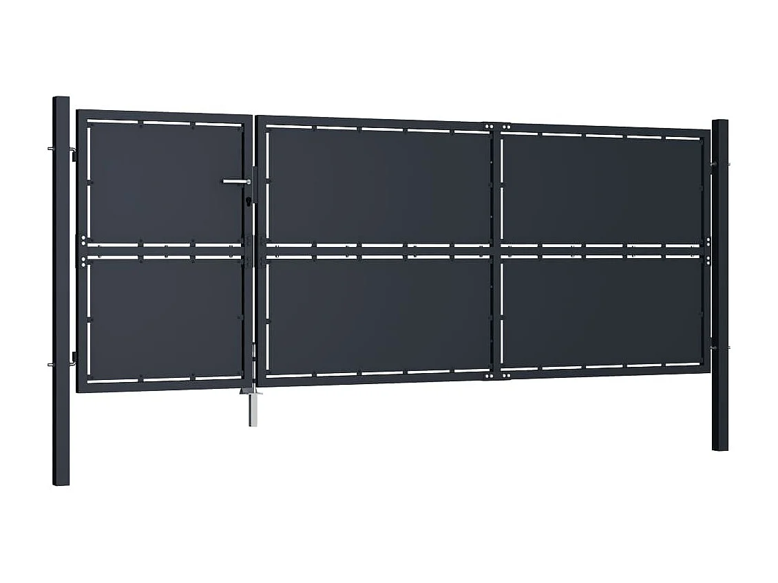 Portail de jardin Acier 350x125 Anthracite
