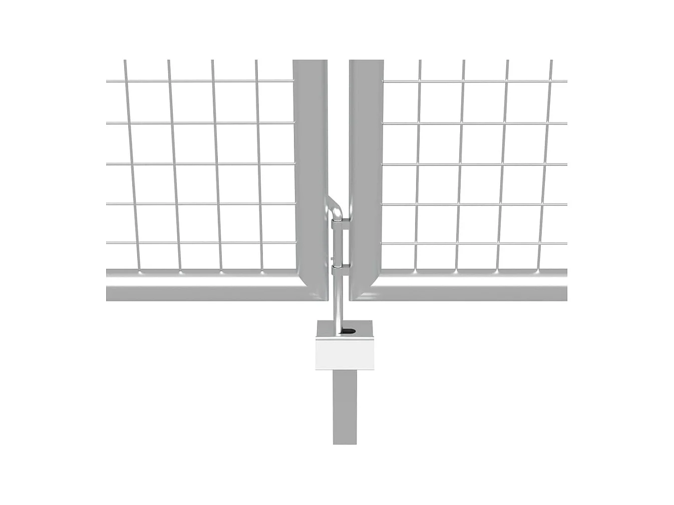 Porte de jardin Acier galvanisé 415x175 Argenté
