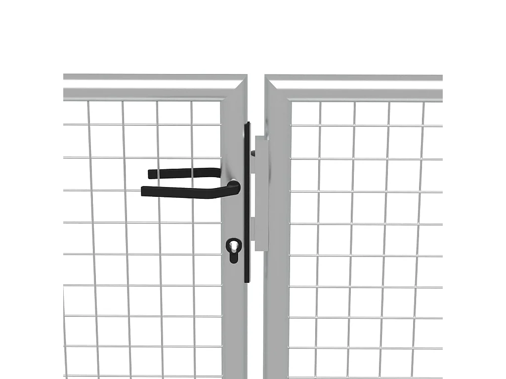 Porte de jardin Acier galvanisé 415x175 Argenté