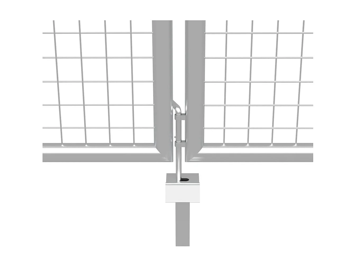 Porte de jardin Acier galvanisé 415x175 Argenté