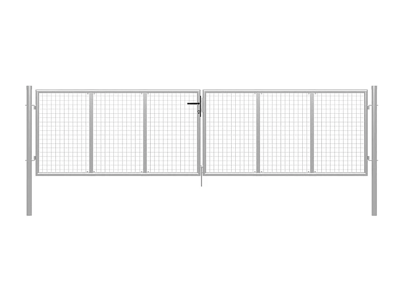 Porte de jardin Acier galvanisé 415x175 Argenté