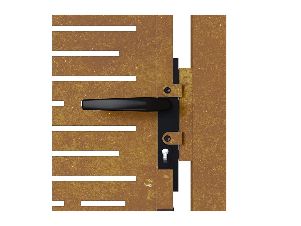 Portail de jardin 105x130 acier corten conception de carré