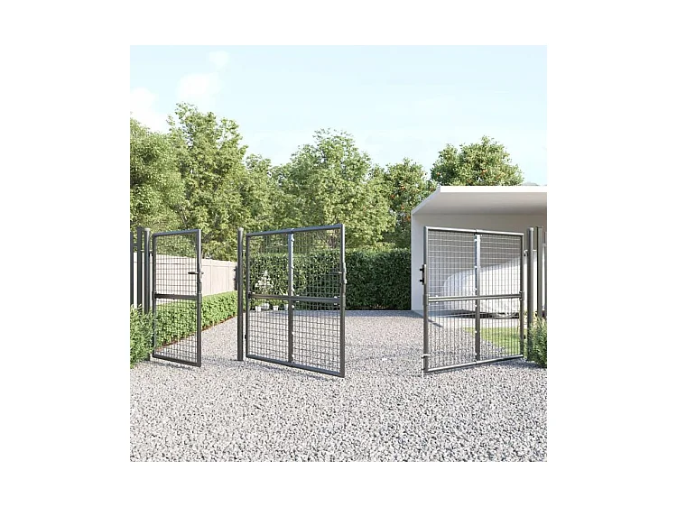 Portal de jardin maille anthracite 400x175 acier galvanisé
