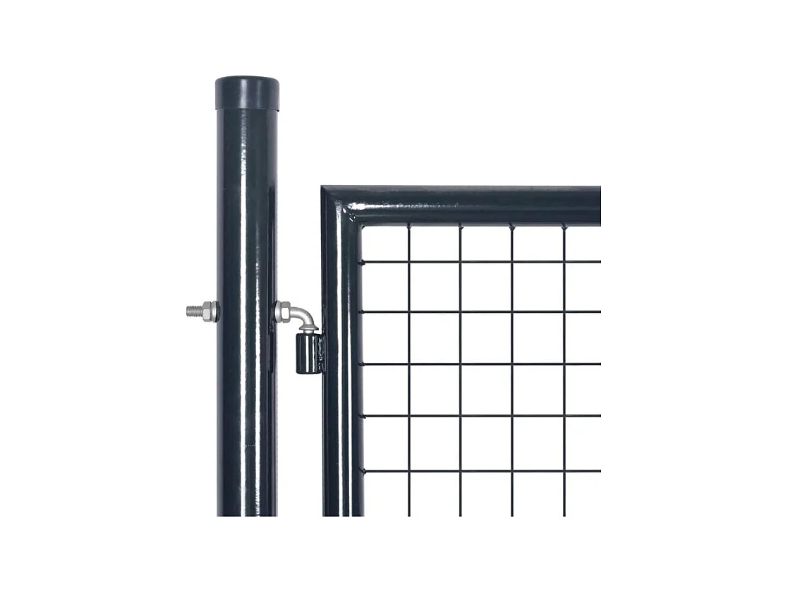 Portal de jardin maille anthracite 400x175 acier galvanisé