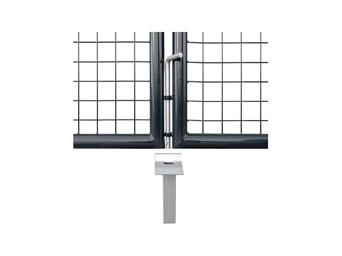 Portal de jardin maille anthracite 400x175 acier galvanisé