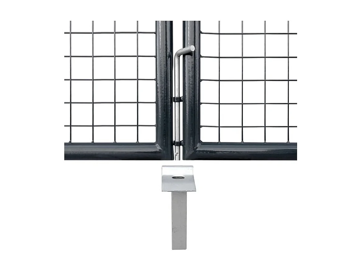 Portal de jardin maille anthracite 400x175 acier galvanisé