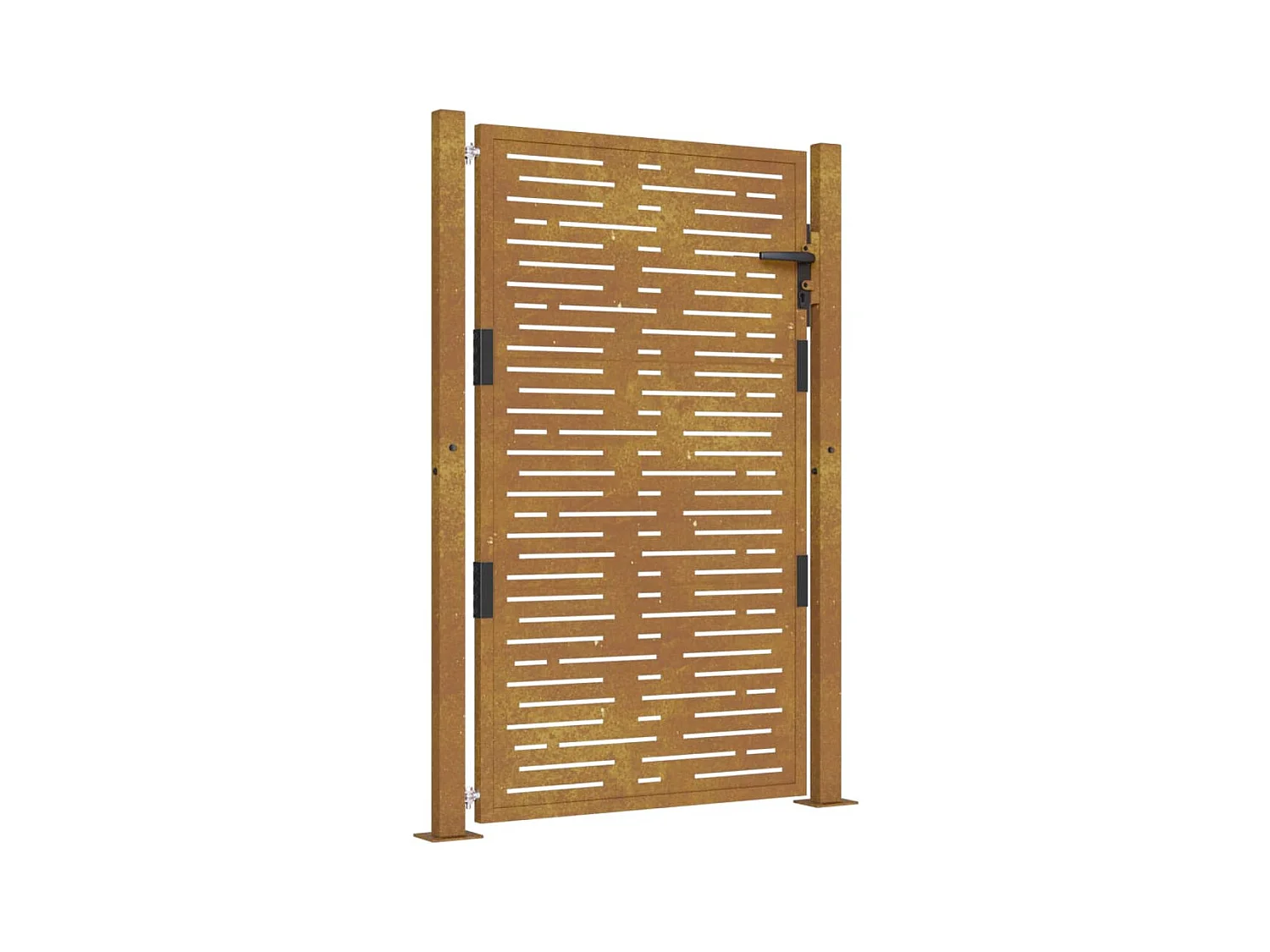 Portail de jardin 105x155 acier corten conception de carré