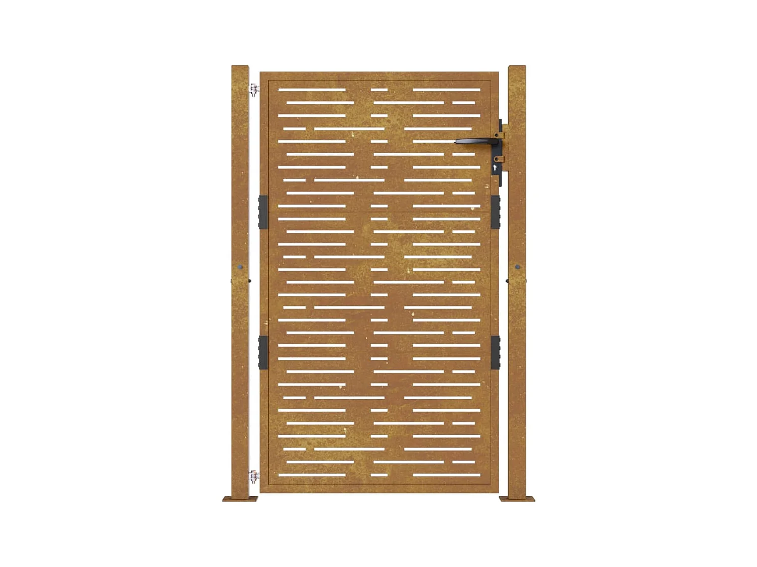 Portail de jardin 105x155 acier corten conception de carré