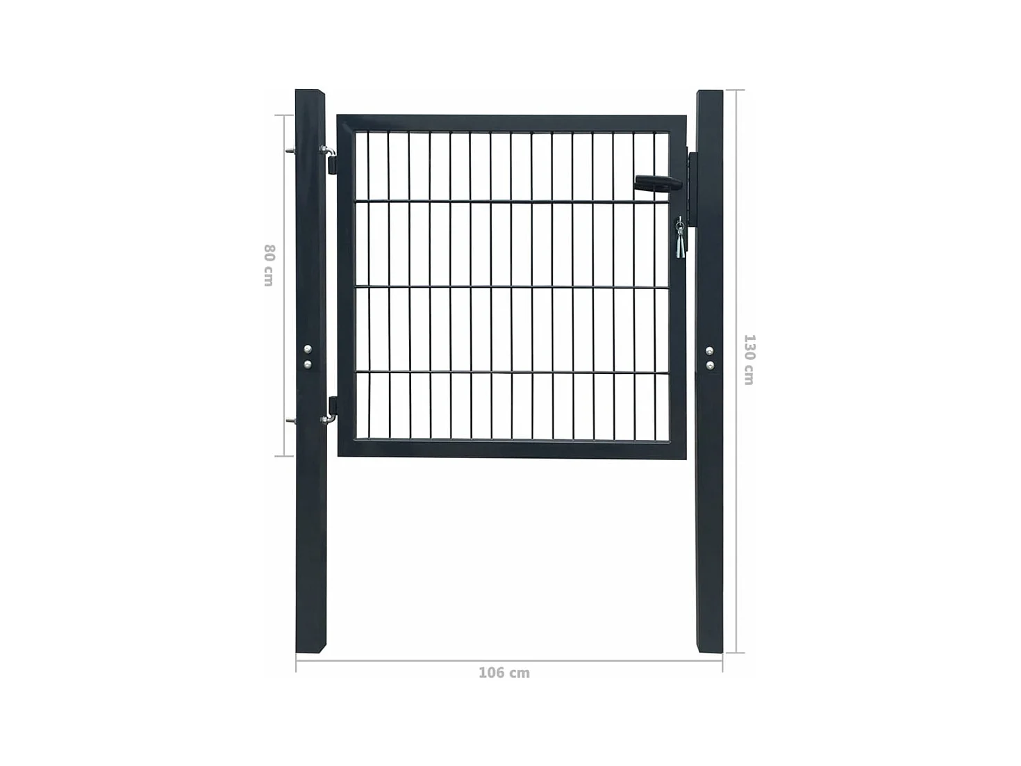 Portillon 2D (simple) Gris anthracite 106x130