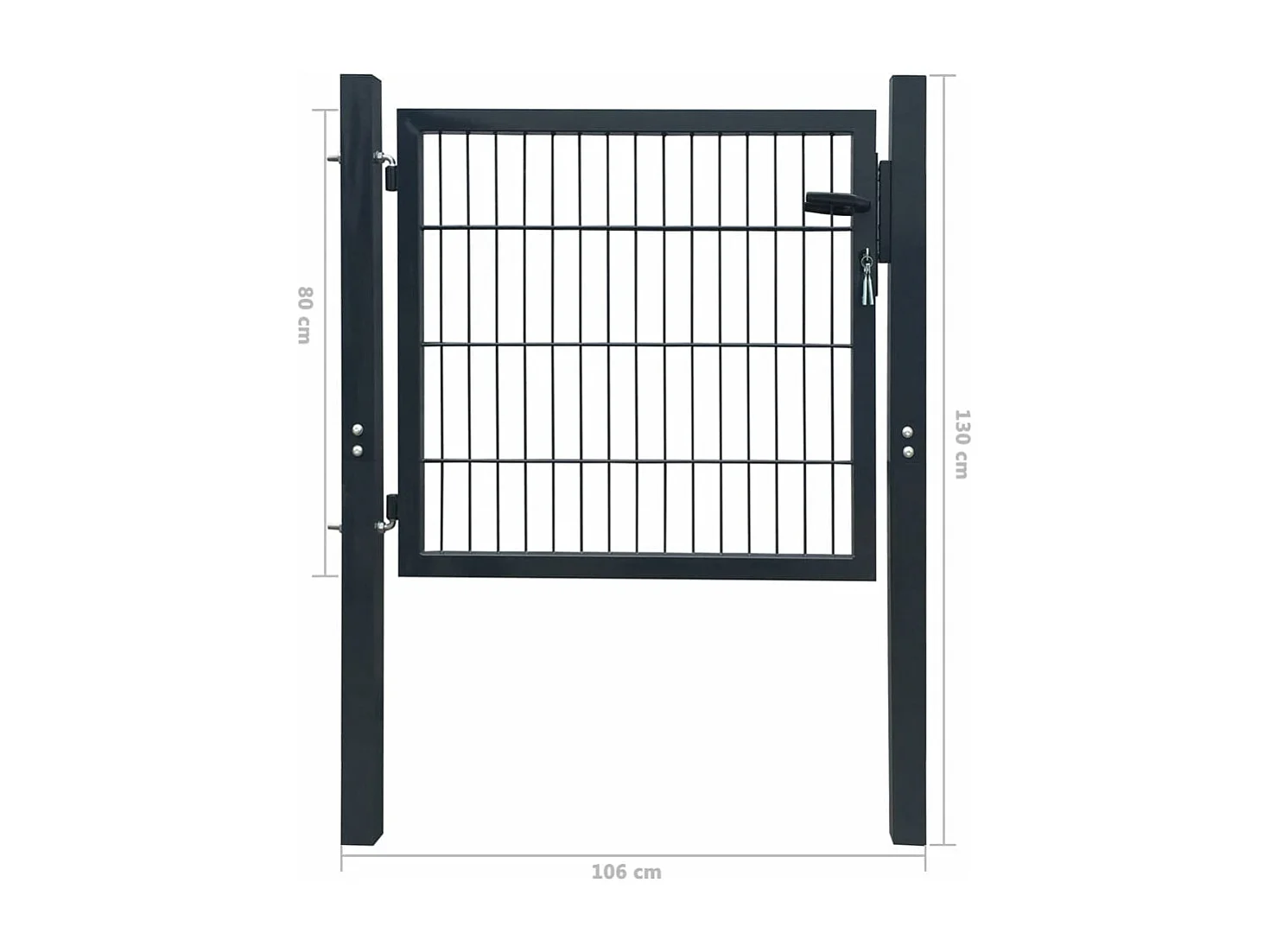 Portillon 2D (simple) Gris anthracite 106x130