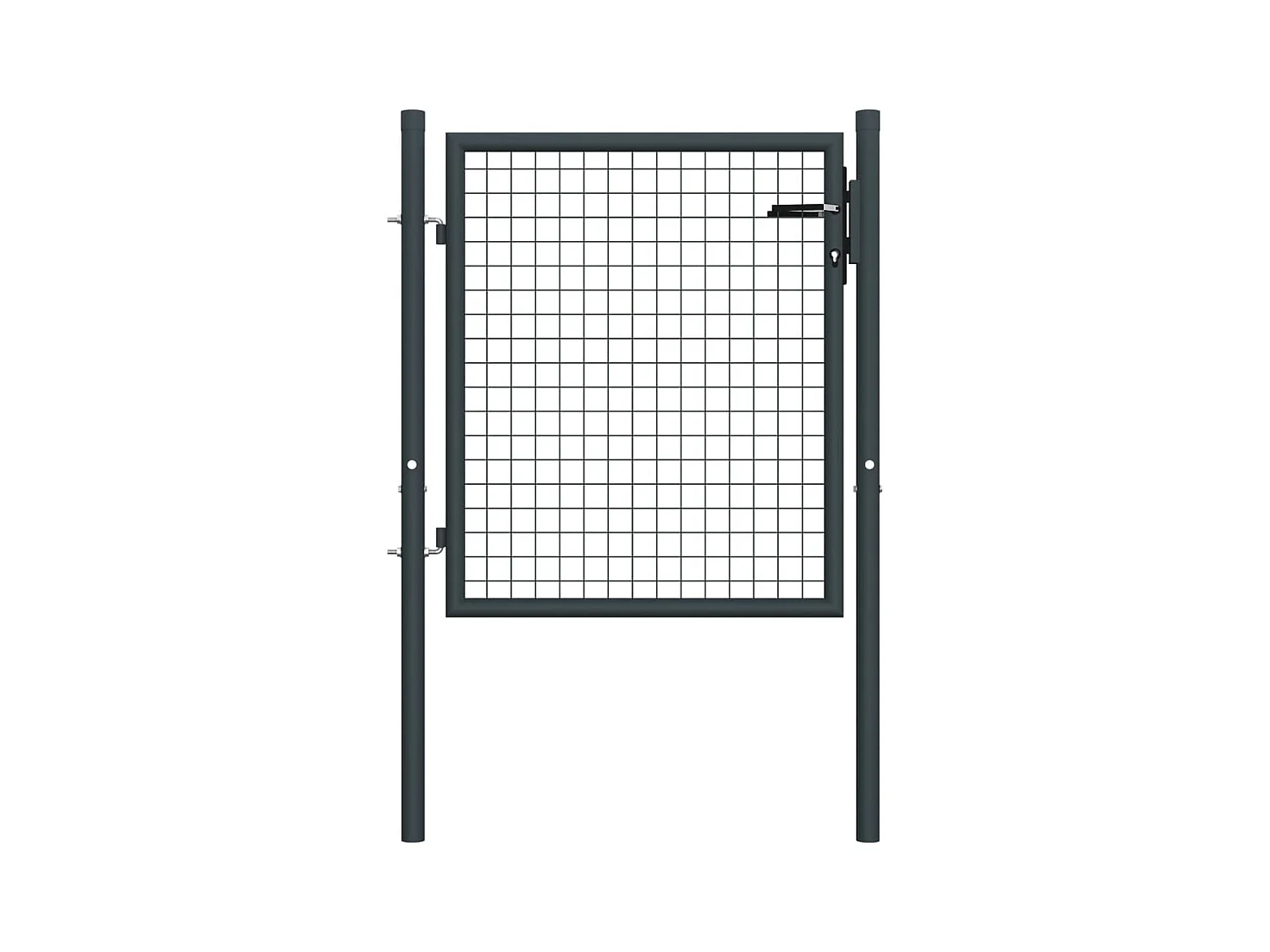 Portail en maille de jardin Acier galvanisé 100x125 Gris