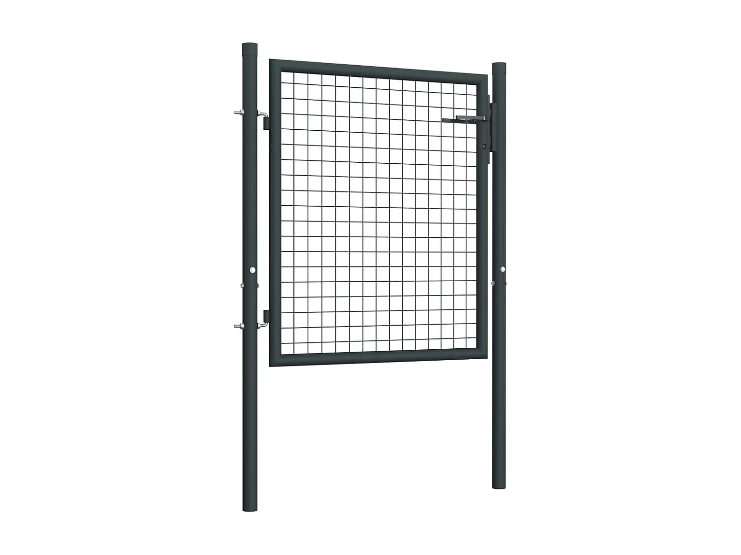 Portail en maille de jardin Acier galvanisé 100x125 Gris