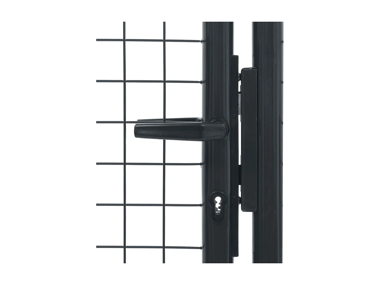 Portail en maille de jardin Acier galvanisé 100x125 Gris