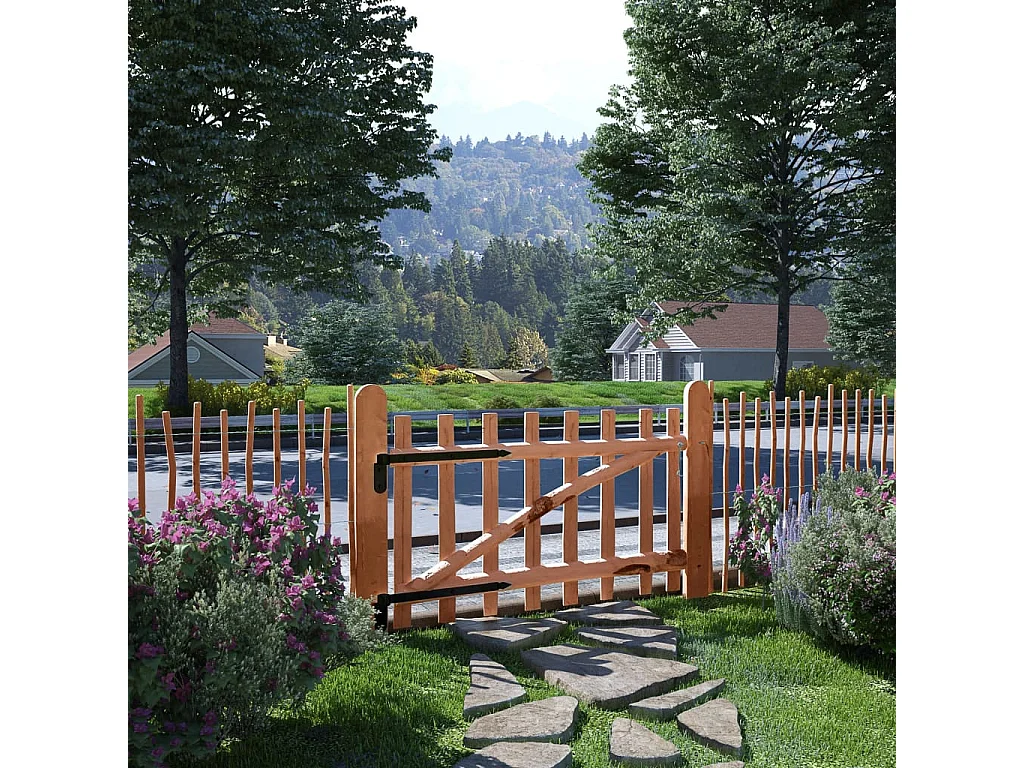 Portillon de clôture Bois de noisetier imprégné 100x60