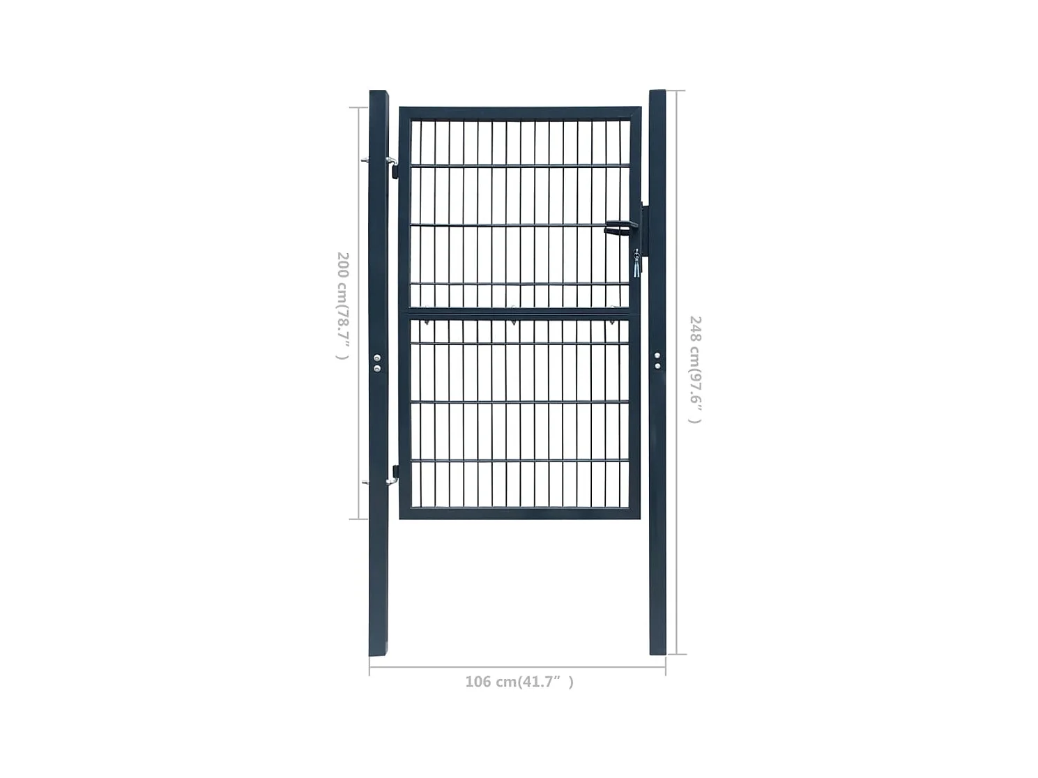 Portillon Acier 106x248 Anthracite
