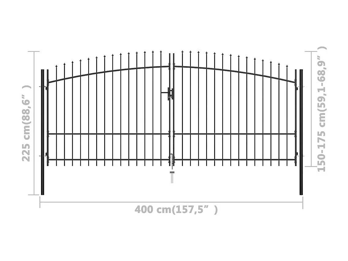 Double portail avec haut sous forme de lance 400x225 2