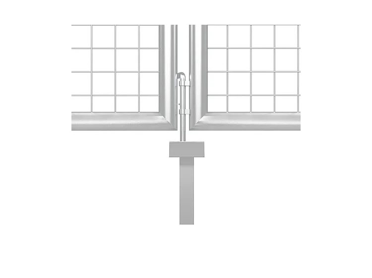 Portal de jardin maille argenté 400x175 acier galvanisé