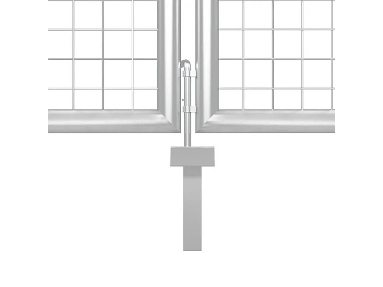 Portal de jardin maille argenté 400x175 acier galvanisé