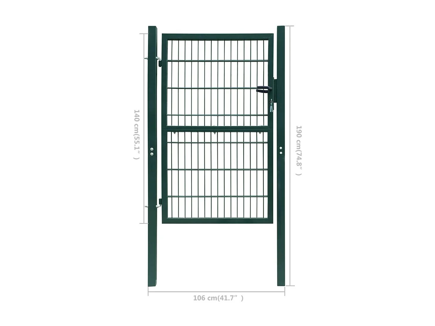 Portillon 2D (simple) Vert 106x190