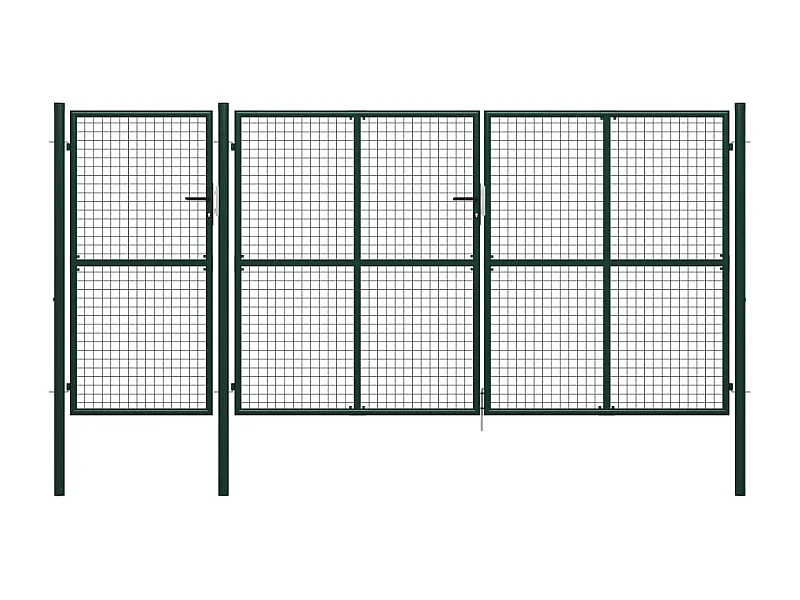 Portail de jardin Acier 400x150 Vert 2