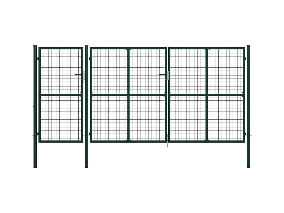 Portail de jardin Acier 400x150 Vert 2