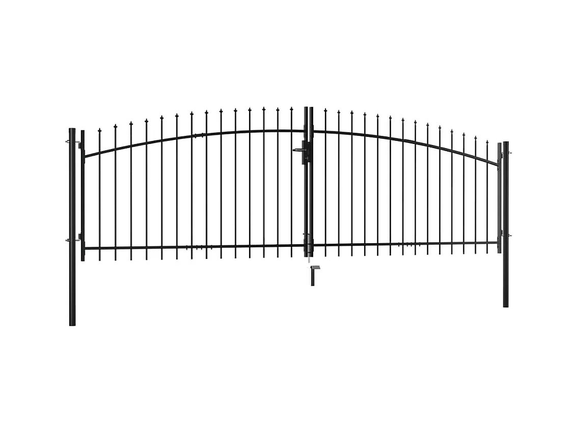 Double portail avec haut sous forme de lance 400x150