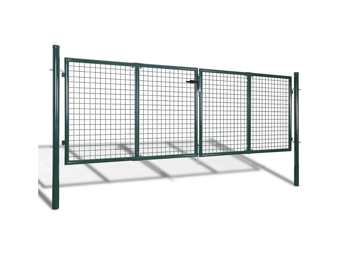 Portail de clôture Acier 306x150 Vert