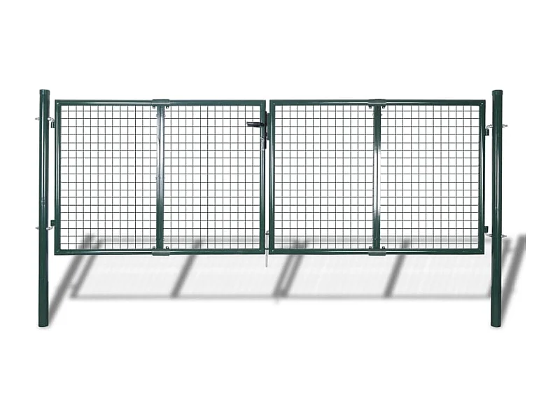 Portail de clôture Acier 306x150 Vert