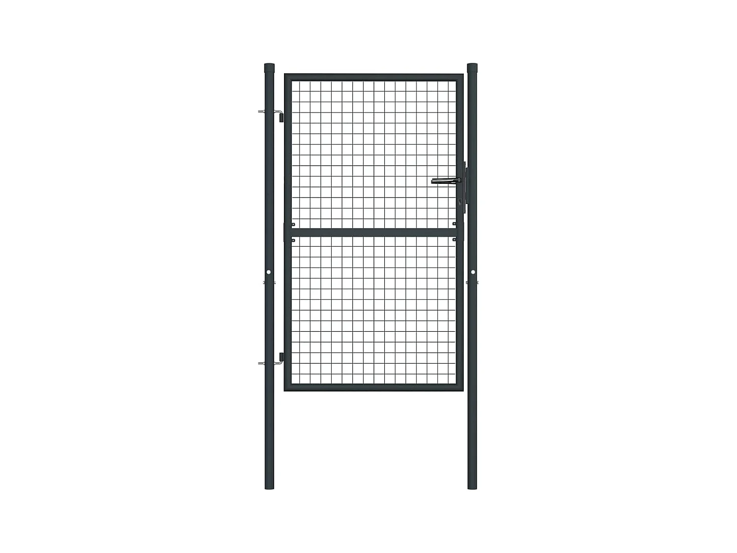 Portail en maille de jardin Acier galvanisé 100x175 Gris