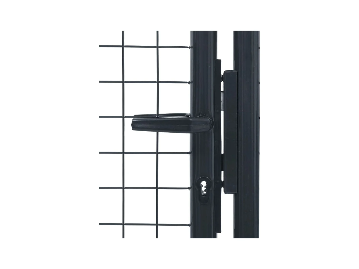 Portail en maille de jardin Acier galvanisé 100x175 Gris