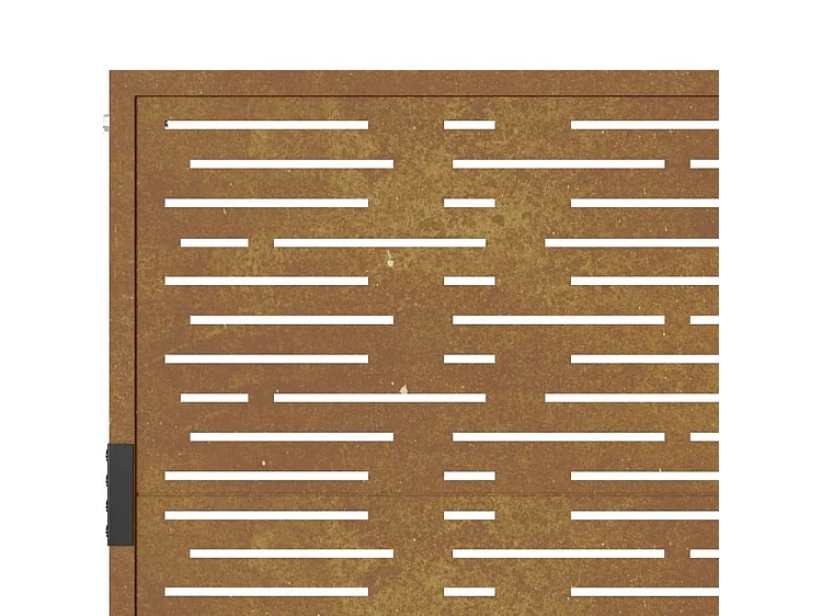 Portail de jardin 105x205 acier corten conception de carré