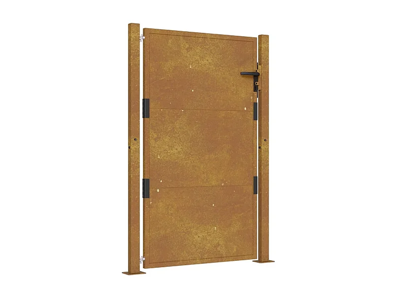 Portail de jardin 105x130 acier corten