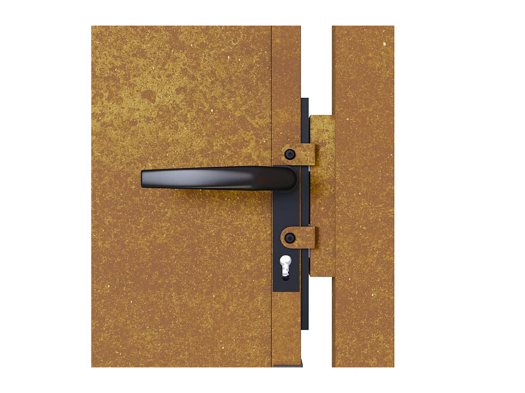 Portail de jardin 105x130 acier corten