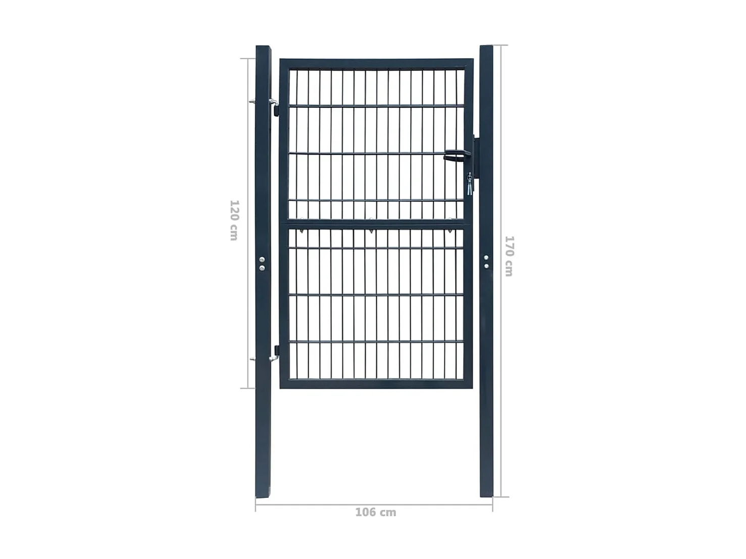 Portillon 2D (simple) Gris anthracite 106x170