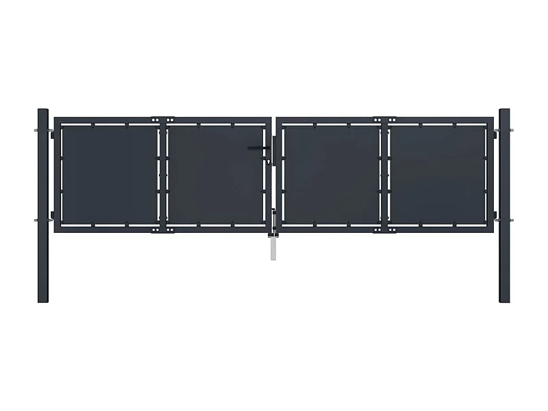 Portail de jardin Acier 300x100 Anthracite