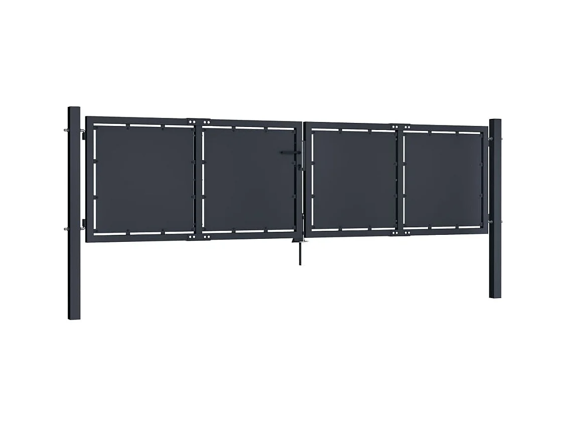Portail de jardin Acier 300x100 Anthracite