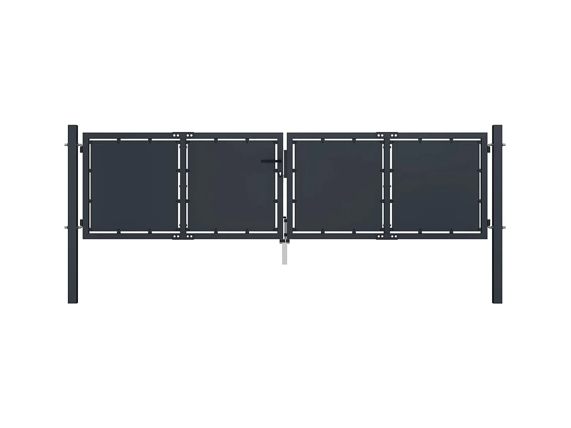 Portail de jardin Acier 300x100 Anthracite