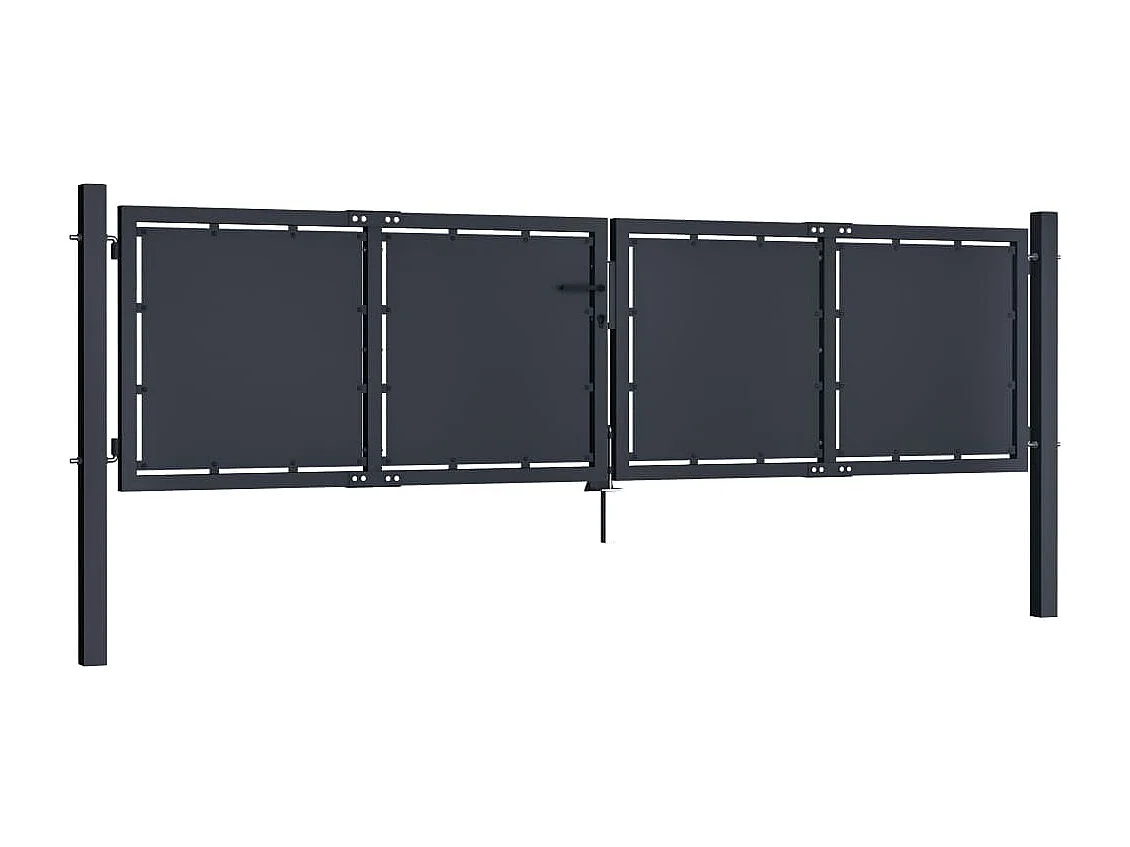 Portail de jardin Acier 300x100 Anthracite