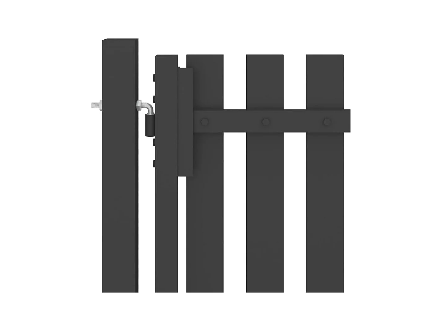 Portail de clôture de jardin Acier 1x1,25 m Anthracite