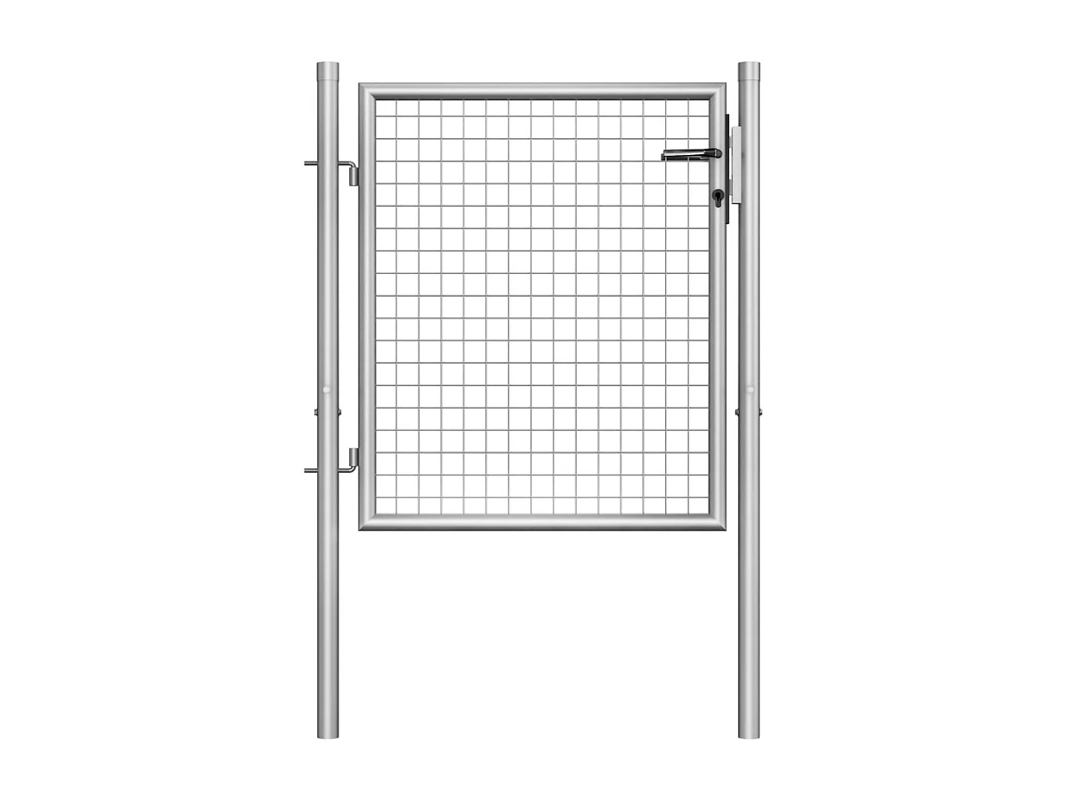 Porte de jardin Acier galvanisé 105x125 Argenté