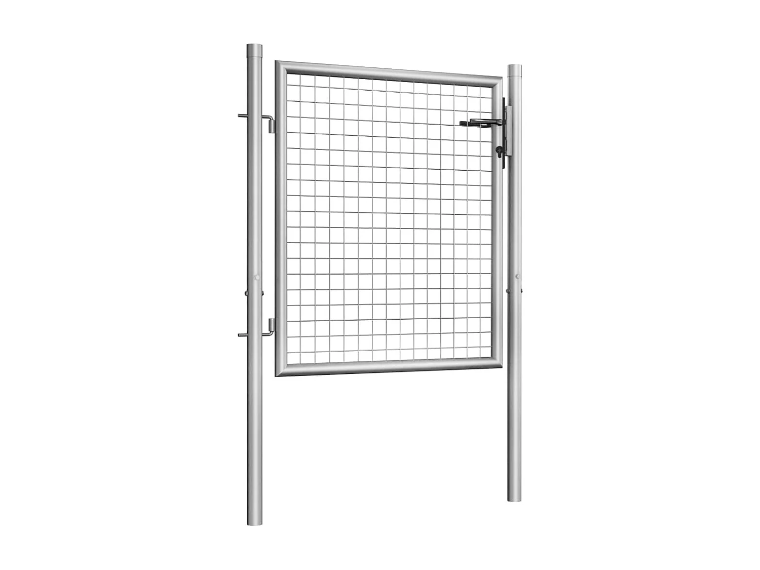 Porte de jardin Acier galvanisé 105x125 Argenté