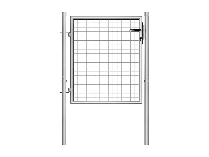 Porte de jardin Acier galvanisé 105x125 Argenté