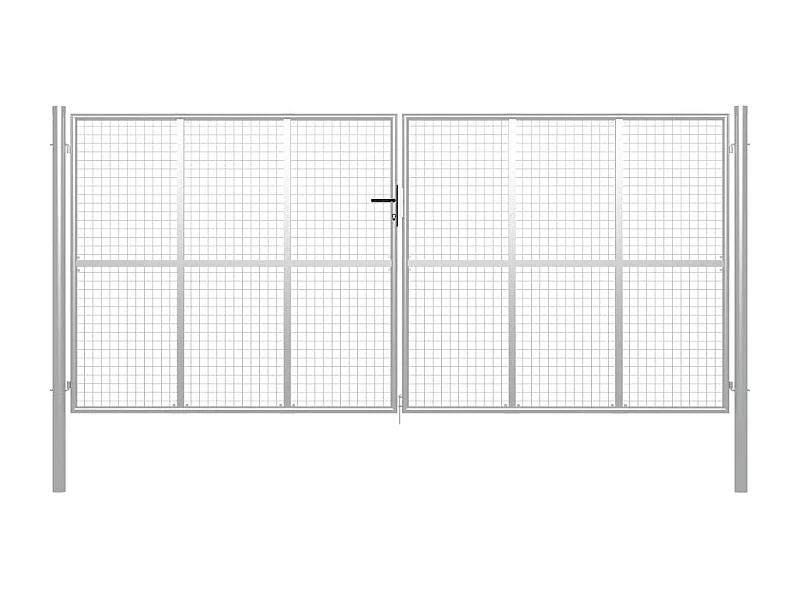 Porte de jardin Acier galvanisé 415x250 Argenté