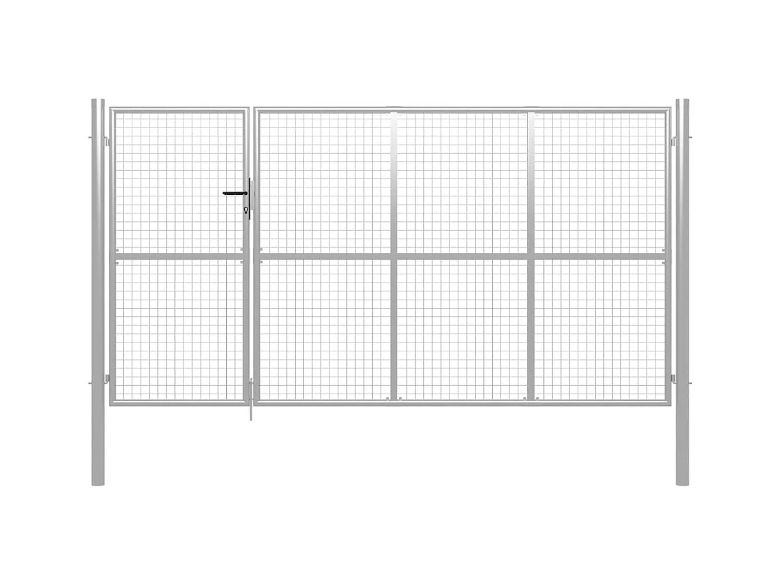 Portillon Acier 350x150 Argenté