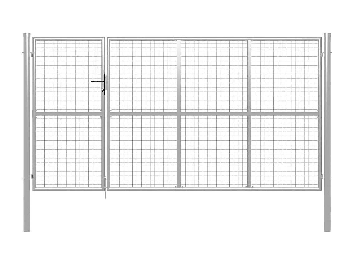 Portillon Acier 350x150 Argenté