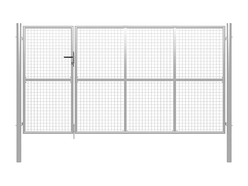 Portillon Acier 350x150 Argenté