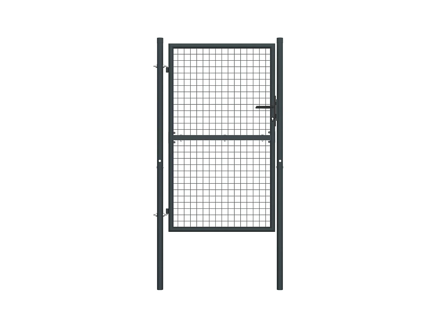 Portail en maille de jardin Acier galvanisé 100x200 Gris