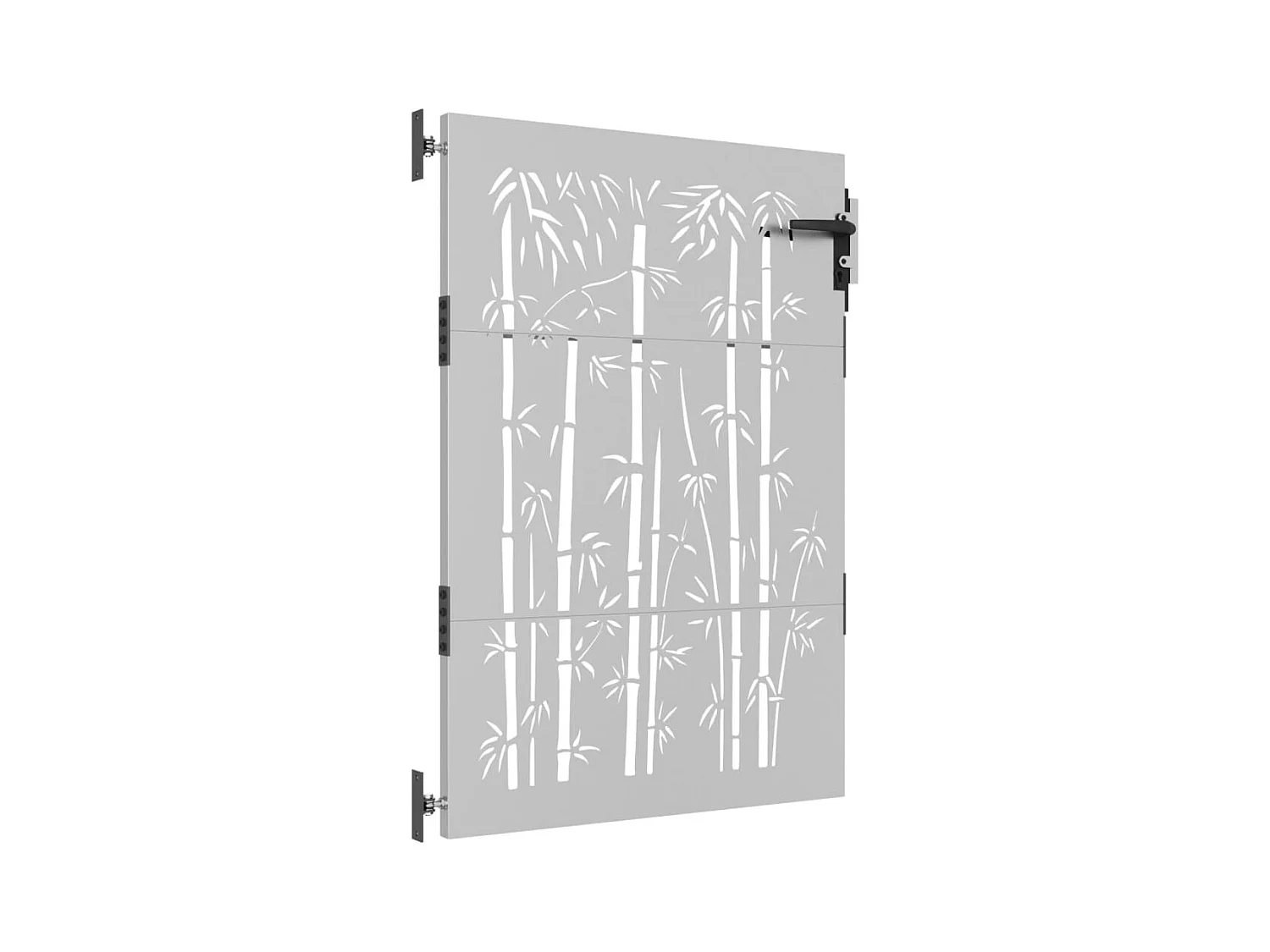 Portail de jardin 85x125 acier corten design de bambou