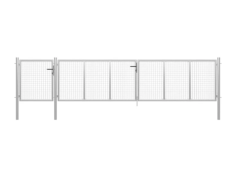 Portail de jardin Acier 500x75 Argenté