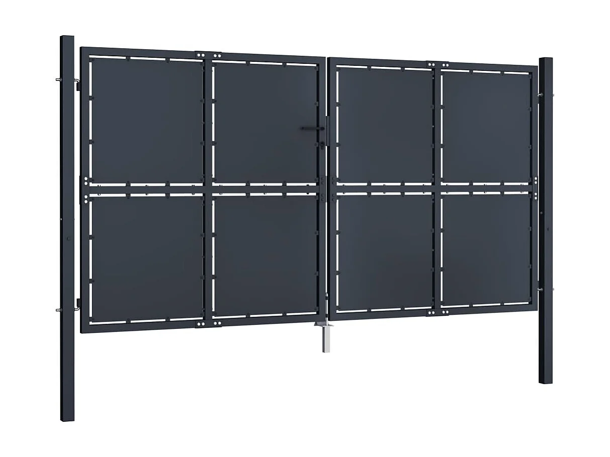 Portail de jardin Acier 300x175 Anthracite